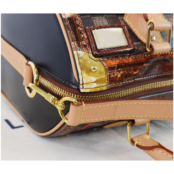 LOUIS VUITTON Time Trunk Speedy 30 Bandouliere Damier Shoulder Bag Black