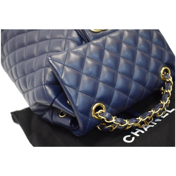 CHANEL Small Urban Spirit Quilted Lambskin Backpack Bag Navy