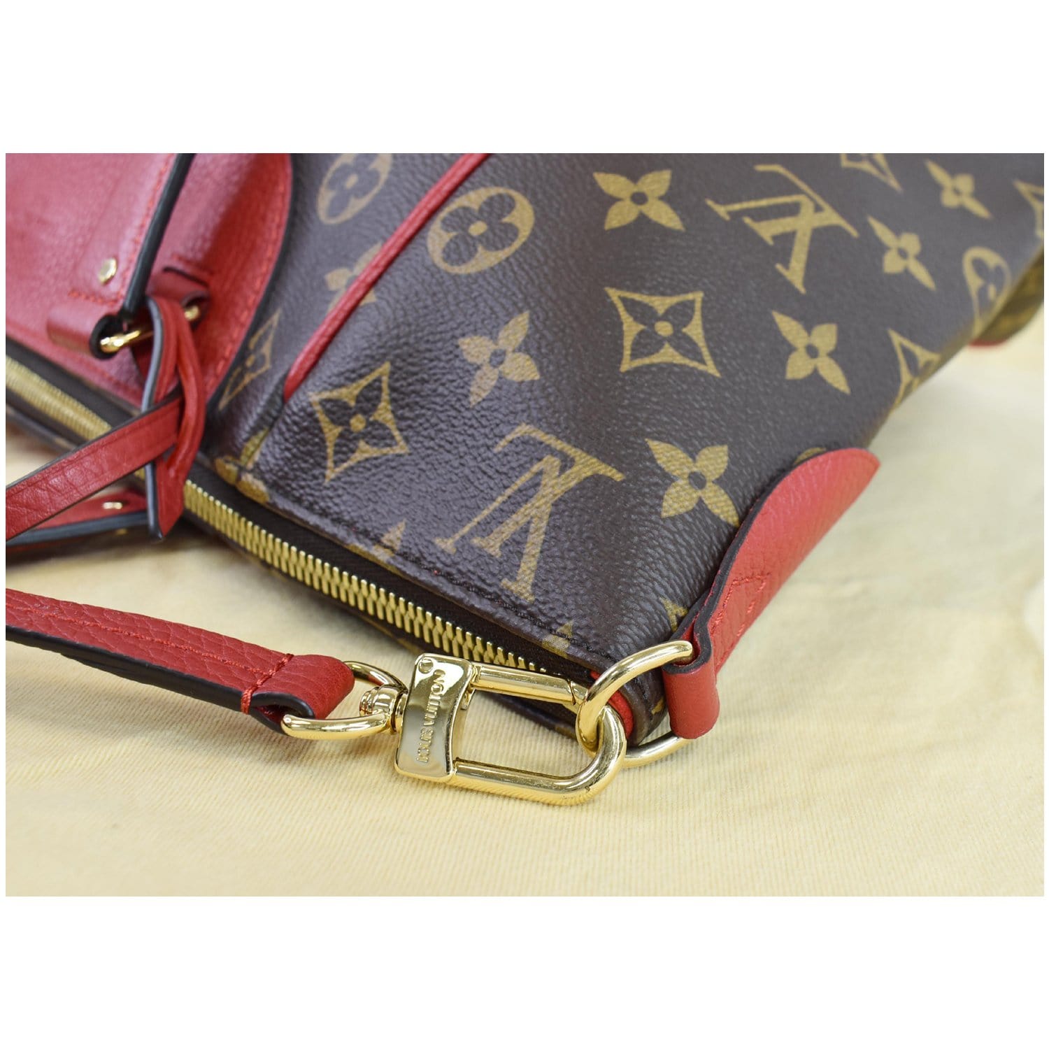 lv bag with red trim