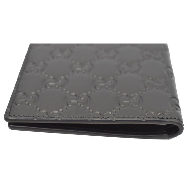 GUCCI GG Signature Leather Bi-Fold Wallet Black 473916
