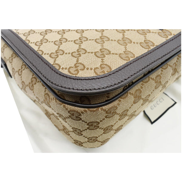 Gucci GG Canvas Messenger Bag Beige - corner view