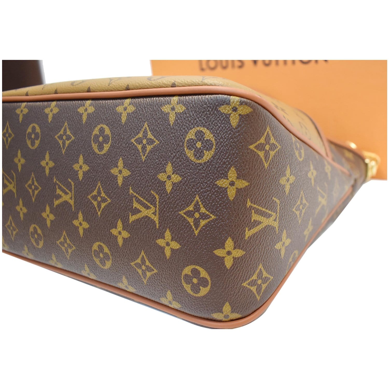 Louis Vuitton Daphne Shoulder Bag MM Brown Leather Monogram Reverse