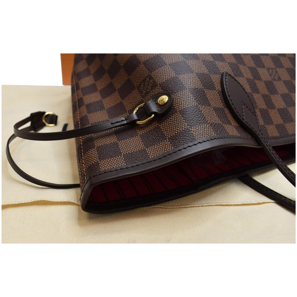 LOUIS VUITTON Neverfull MM Damier Ebene Tote Shoulder Bag Brown