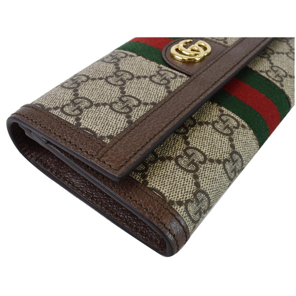 Gucci Ophidia GG Continental Supreme Canvas Wallet Beige 523153