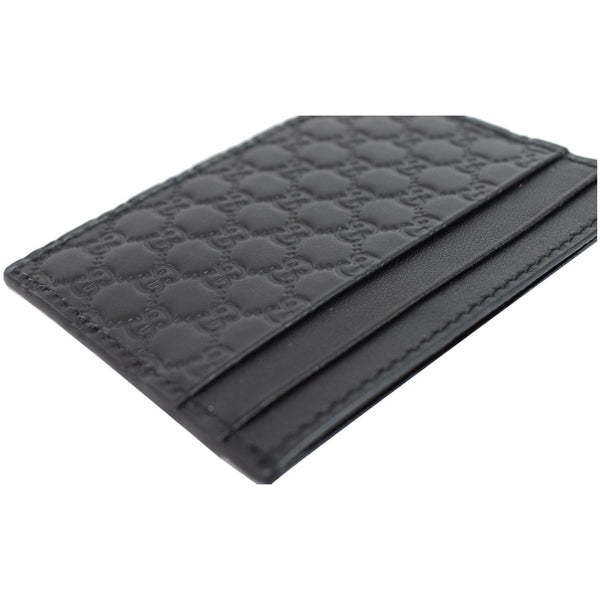 GUCCI Microguccissima Card Case Black 476010