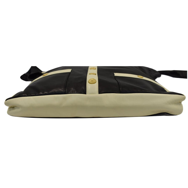 CHANEL Girl Large Lambskin Shoulder Bag Beige/Black