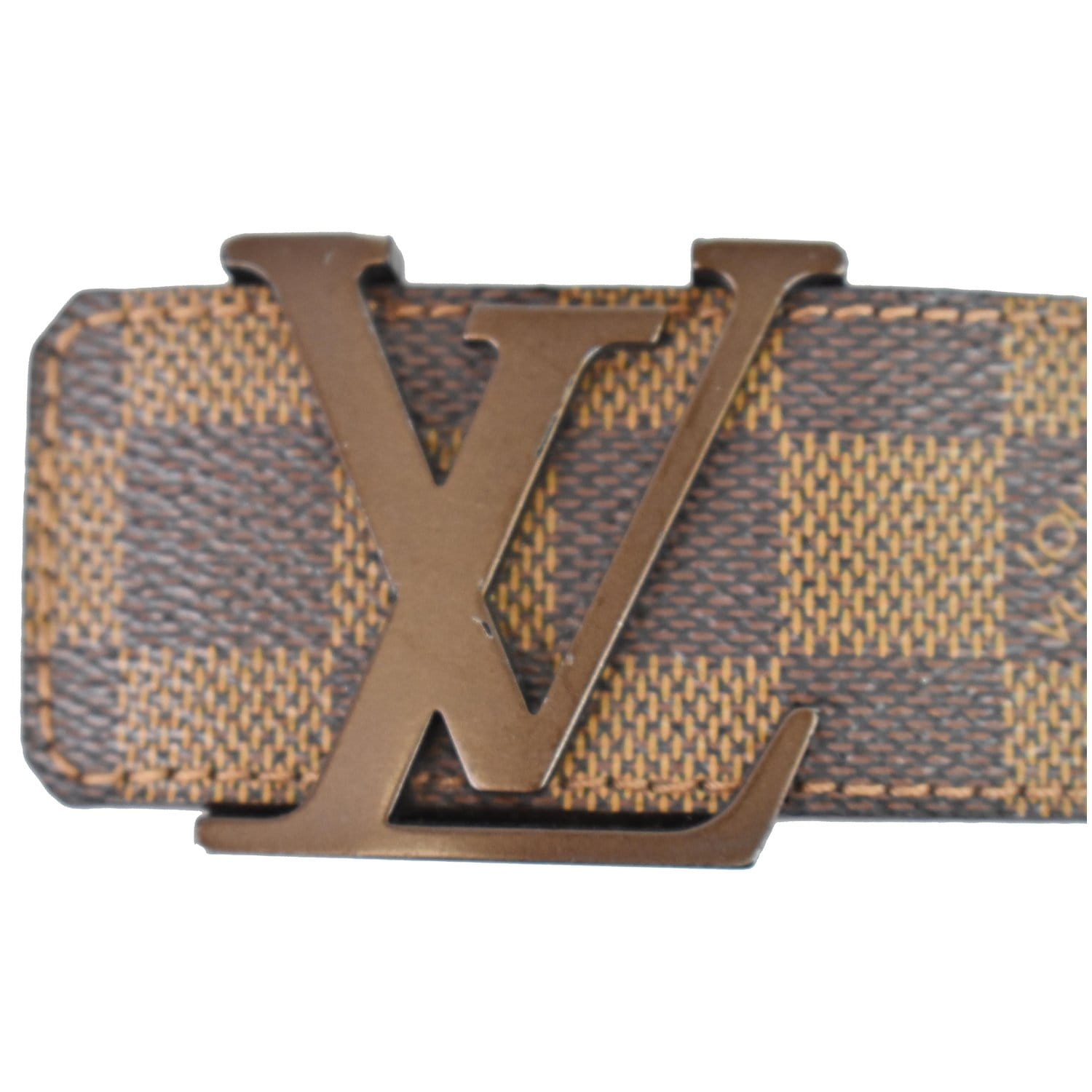 Louis Vuitton Belt Initiales Damier Ebene Canvas/Leather Brown in
