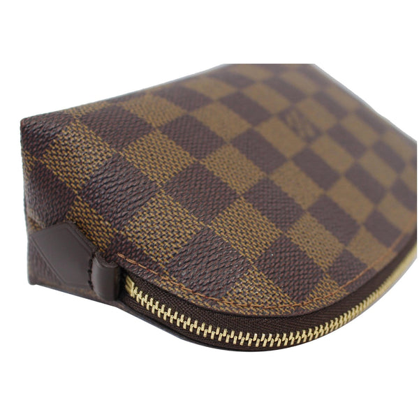 LOUIS VUITTON Damier Ebene Cosmetic Pouch Brown