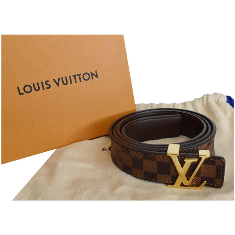 LOUIS VUITTON LV Initiales Dameir Ebene Belt - Top View