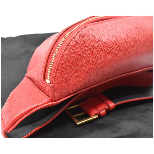 Yves Saint Laurent Classic Monogram Leather Belt Bag - Red