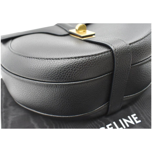 CELINE Besace 16 Small Leather Shoulder Bag Black