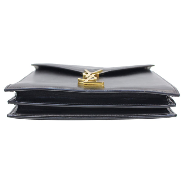 YVES SAINT LAURENT Cassandra Medium Monogram Clasp Shoulder Bag Black