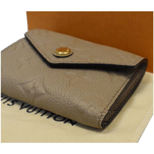 LOUIS VUITTON Monogram Empreinte Zoe Compact Wallet Tourterelle Gray