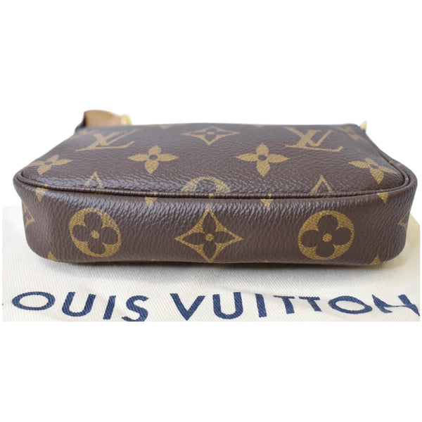 Louis Vuitton Mini Pochette Monogram Canvas Pouch Brown - bottom side