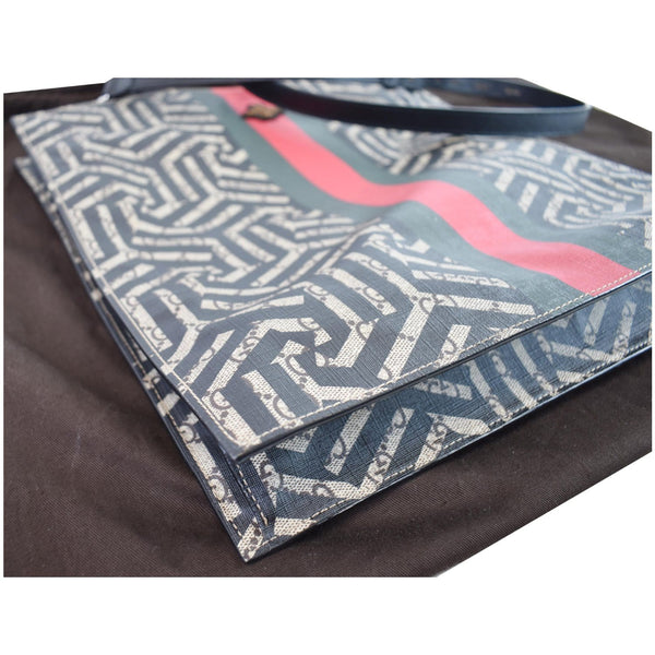 GUCCI Caleido Print Web Canvas Tote Bag Beige/Black 450950