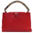 LOUIS VUITTON Capucines Taurillon Leather/Python Shoulder Bag Scarlet