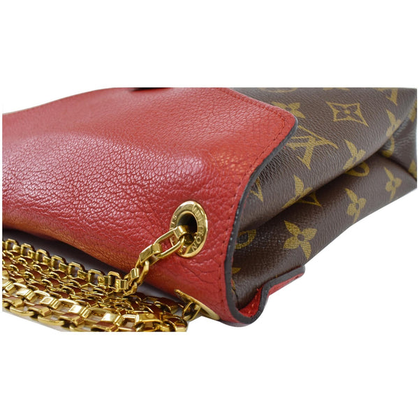 LOUIS VUITTON Pallas Chain Monogram Canvas Crossbody Bag Brown