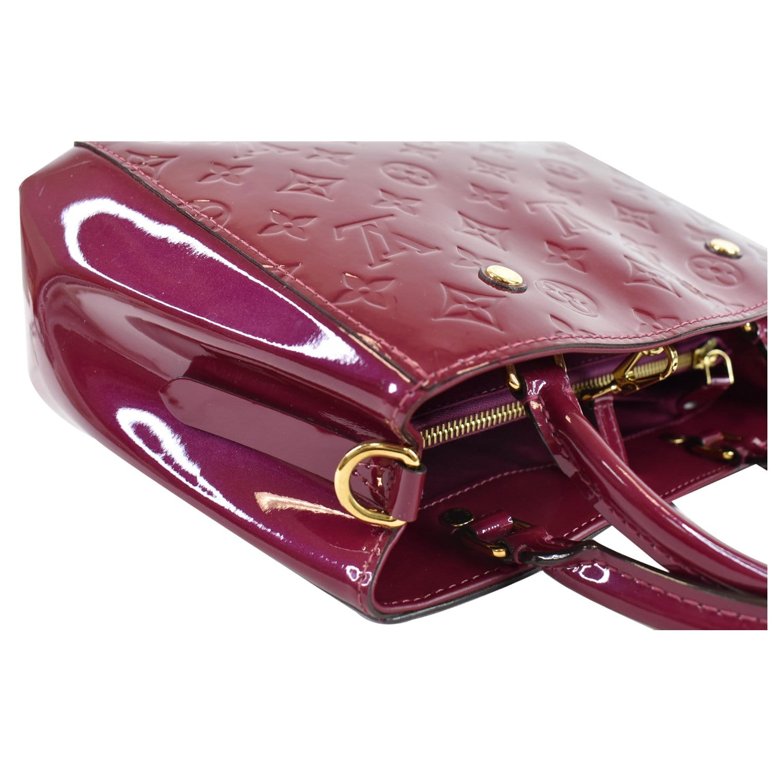 Louis Vuitton Purple Monogram Vernis Brea MM Leather Patent