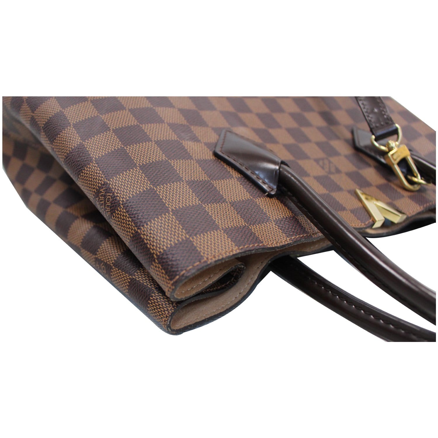 Louis Vuitton Kensington Dark brown Leather Cloth ref.563457 - Joli Closet