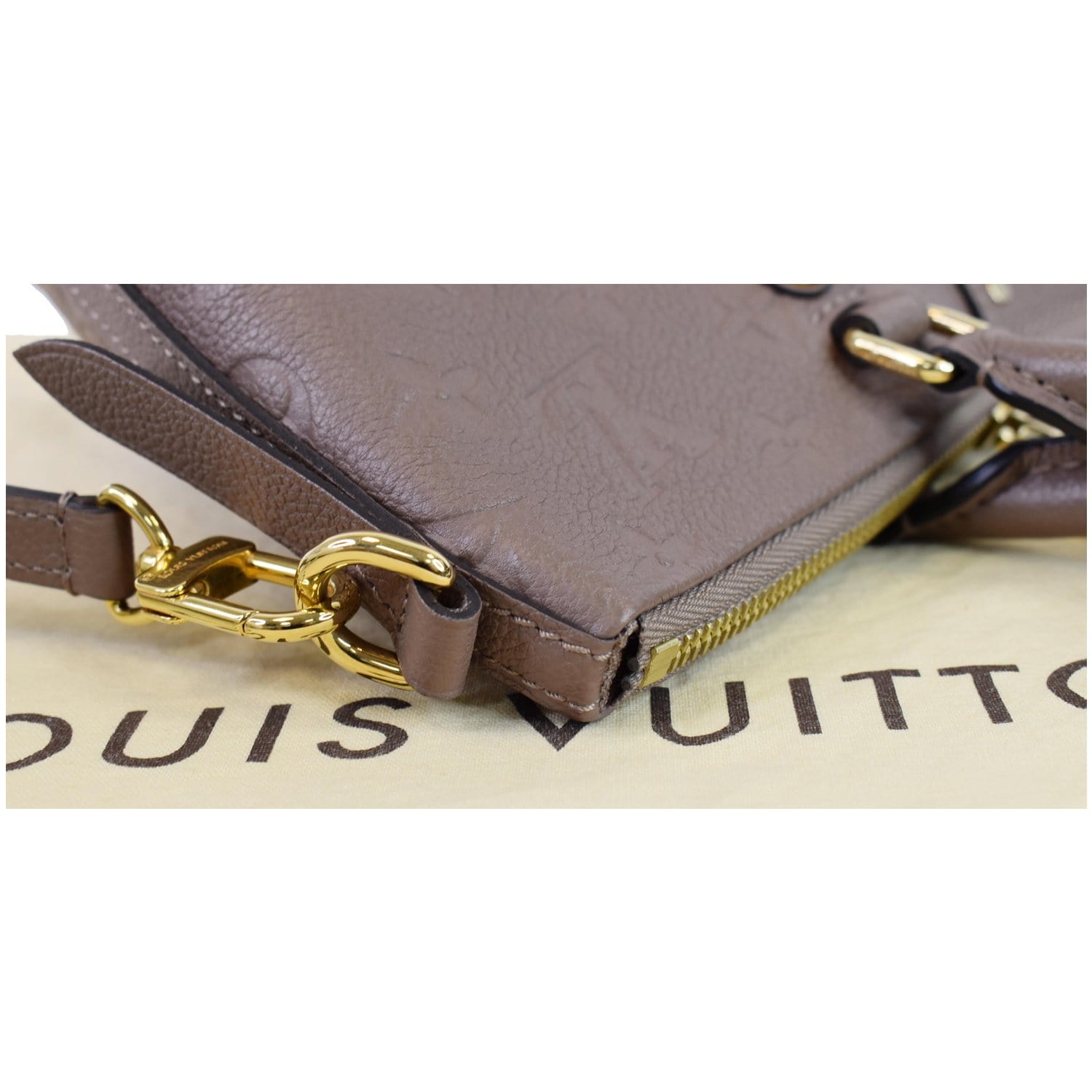 LOUIS VUITTON Mazarine PM Monogram Empreinte Shoulder Bag Taupe