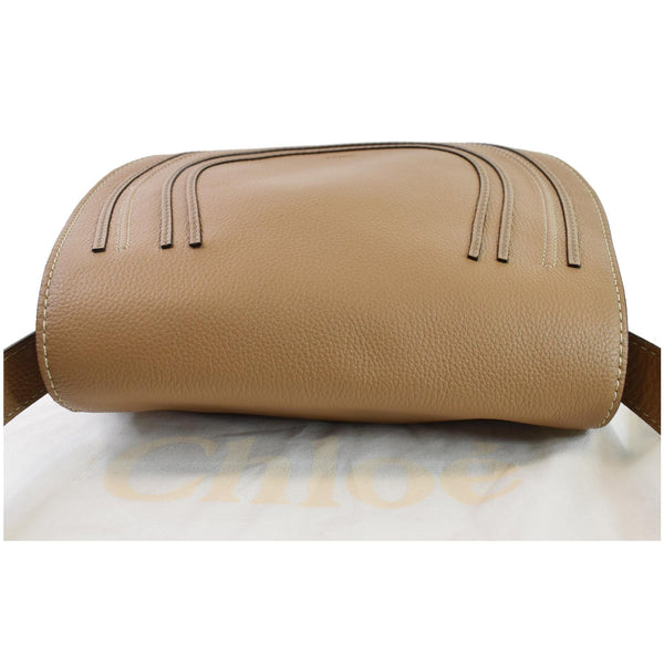 CHLOE Marcie Medium Pebbled Leather Crossbody Bag Brown