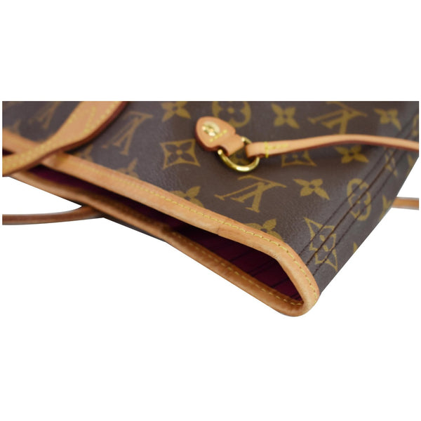 LOUIS VUITTON Neverfull MM Monogram Canvas Tote Bag Fuchsia