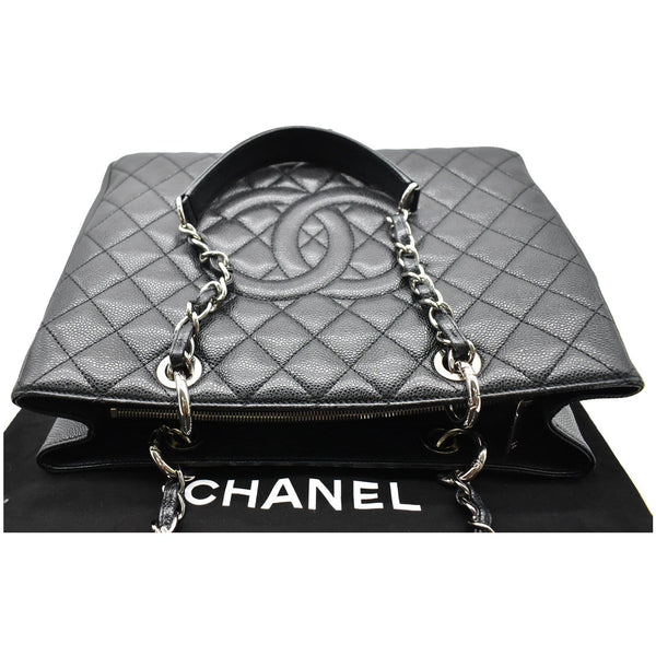 CHANEL Grand Shopping GST Caviar Leather Tote Bag Black