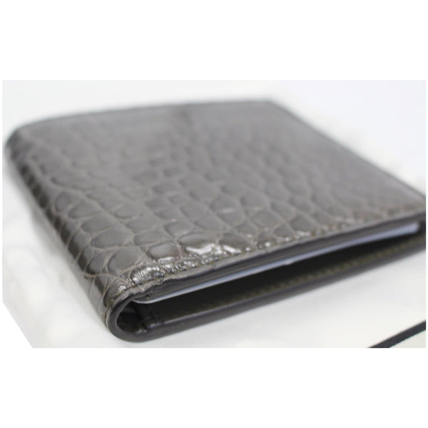 Gucci Bi-Fold Crocodile Leather Wallet close view
