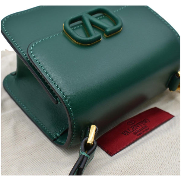 VALENTINO Garavani Vsling Micro Leather Shoulder Bag Green