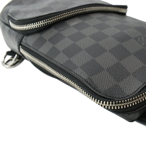 LOUIS VUITTON Avenue Sling Damier Graphite Crossbody Bag Black