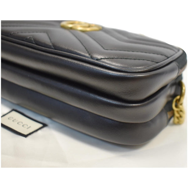 GUCCI GG Marmont Mini Chain Crossbody Bag Black 546581