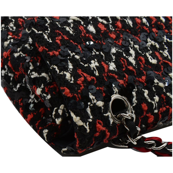 CHANEL Flap Tweed Fabric Shoulder Bag Multicolor