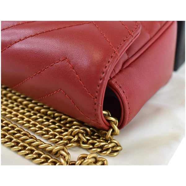Gucci GG Marmont Matelasse Leather Super Mini Bag close view