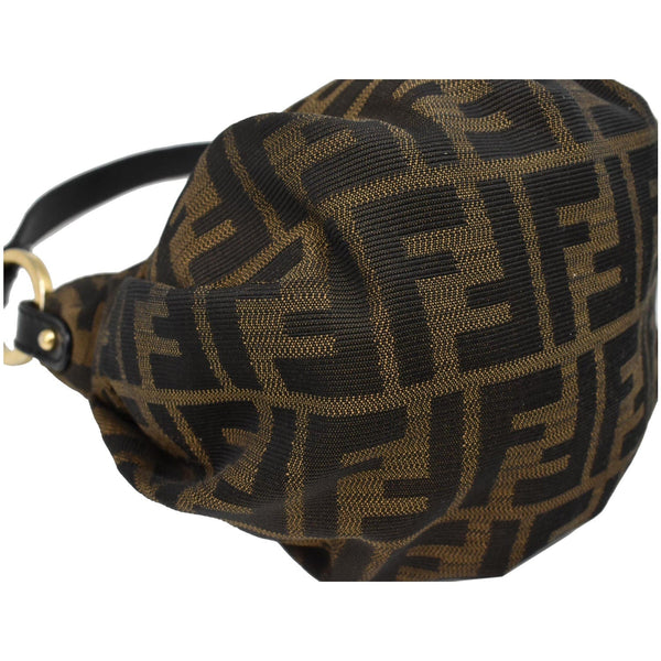 FENDI Mini Chef Zucca Jacquard Hobo Bag Brown