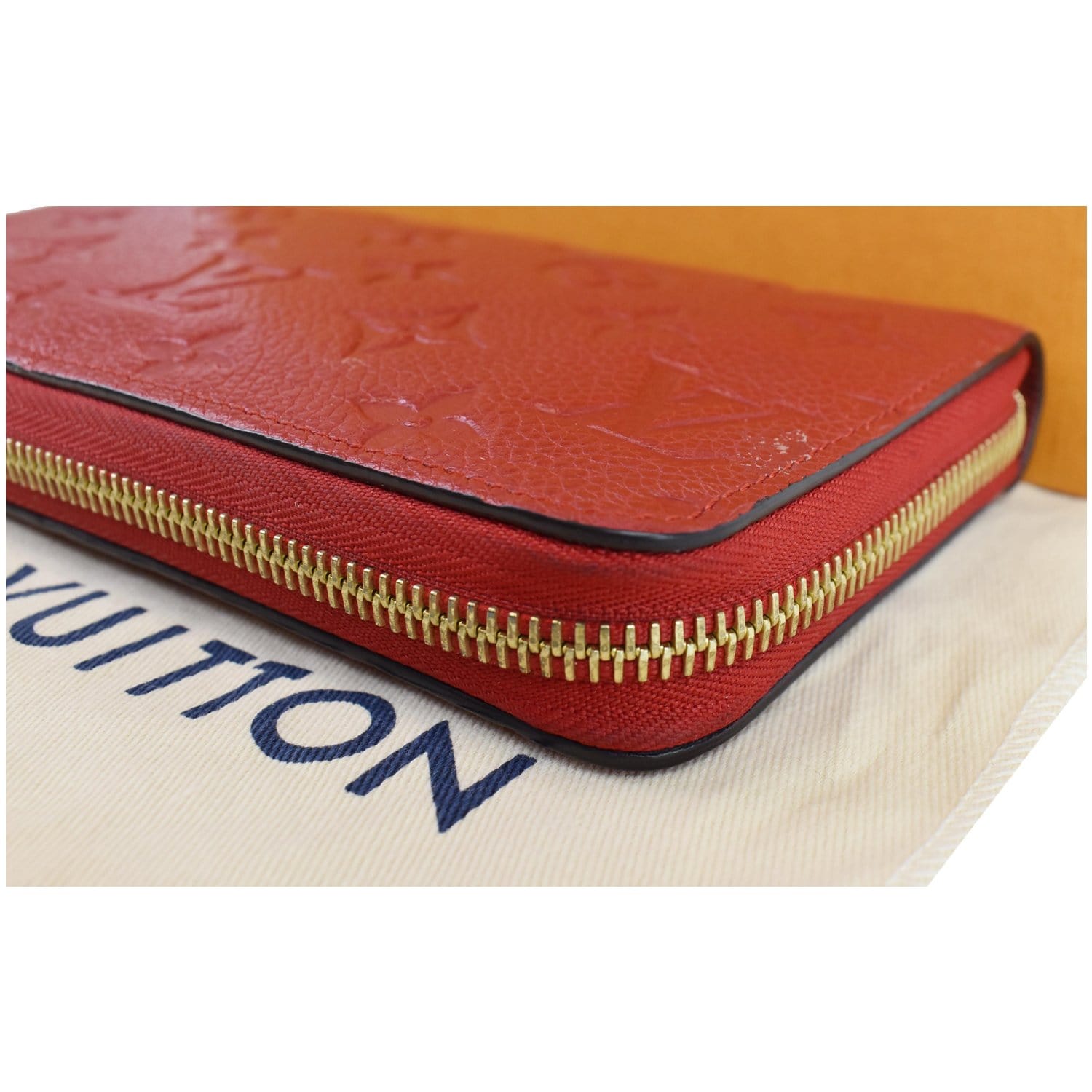 LOUIS VUITTON Zippy Wallet Monogram Empreinte Leather Marine Rouge M62121