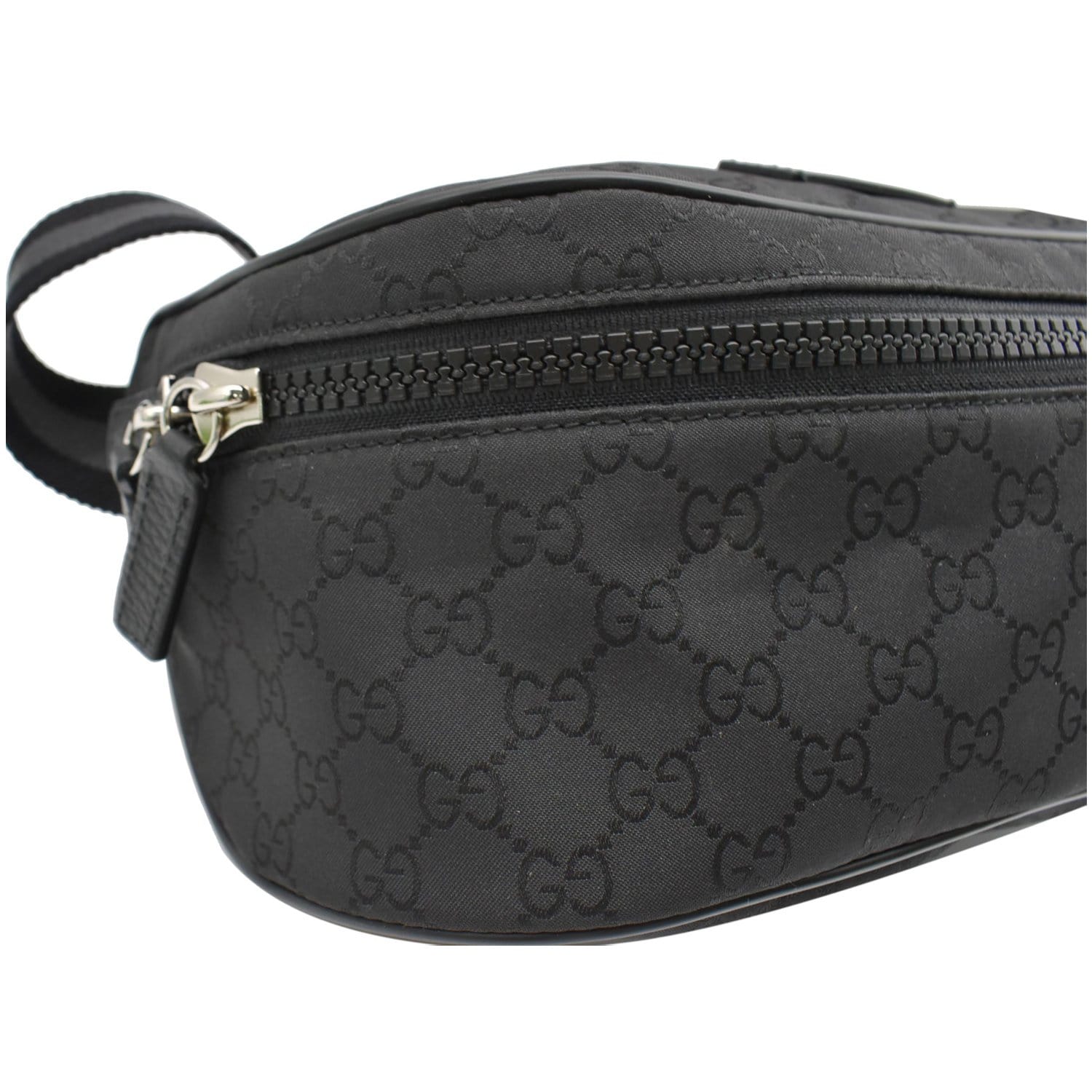 GUCCI GG Monogram Nylon Canvas Pack Belt Bag Black 449182