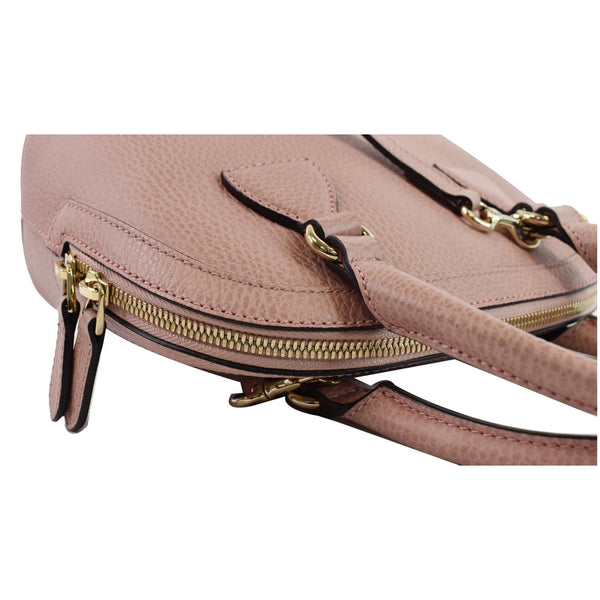 GUCCI Dome Small GG Charm Leather Crossbody Bag Pink 449661