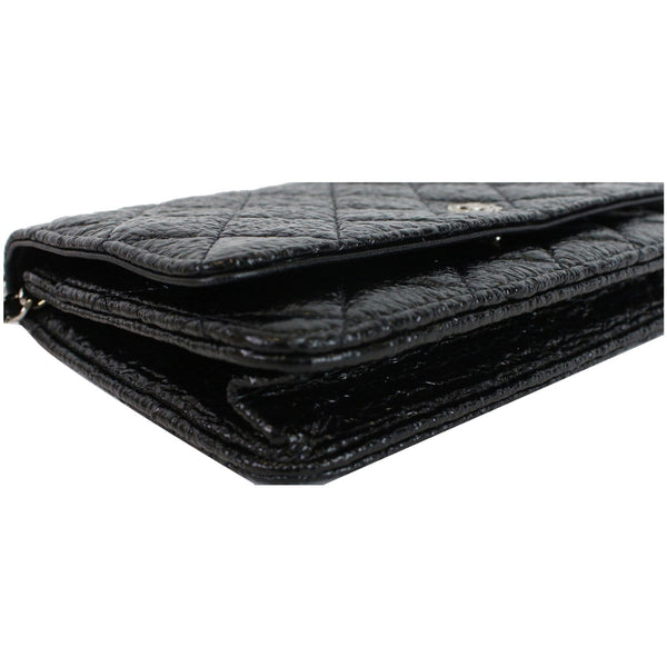 CHANEL CC Aged Lambskin Wallet on Chain WOC Crossbody Bag Black