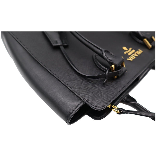 Prada Top Handle Saffiano Leather Tote Crossbody Bag Back