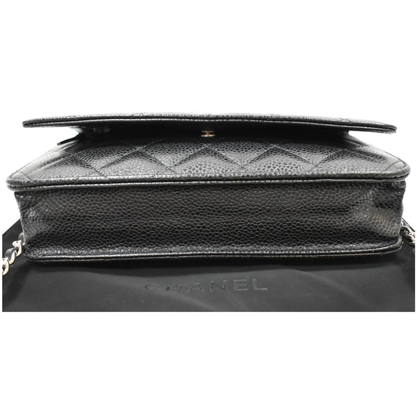 CHANEL Wallet on Chain Caviar Leather Crossbody Bag Black