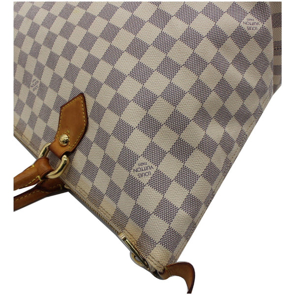 LOUIS VUITTON Saleya MM Damier Azur Tote Bag White