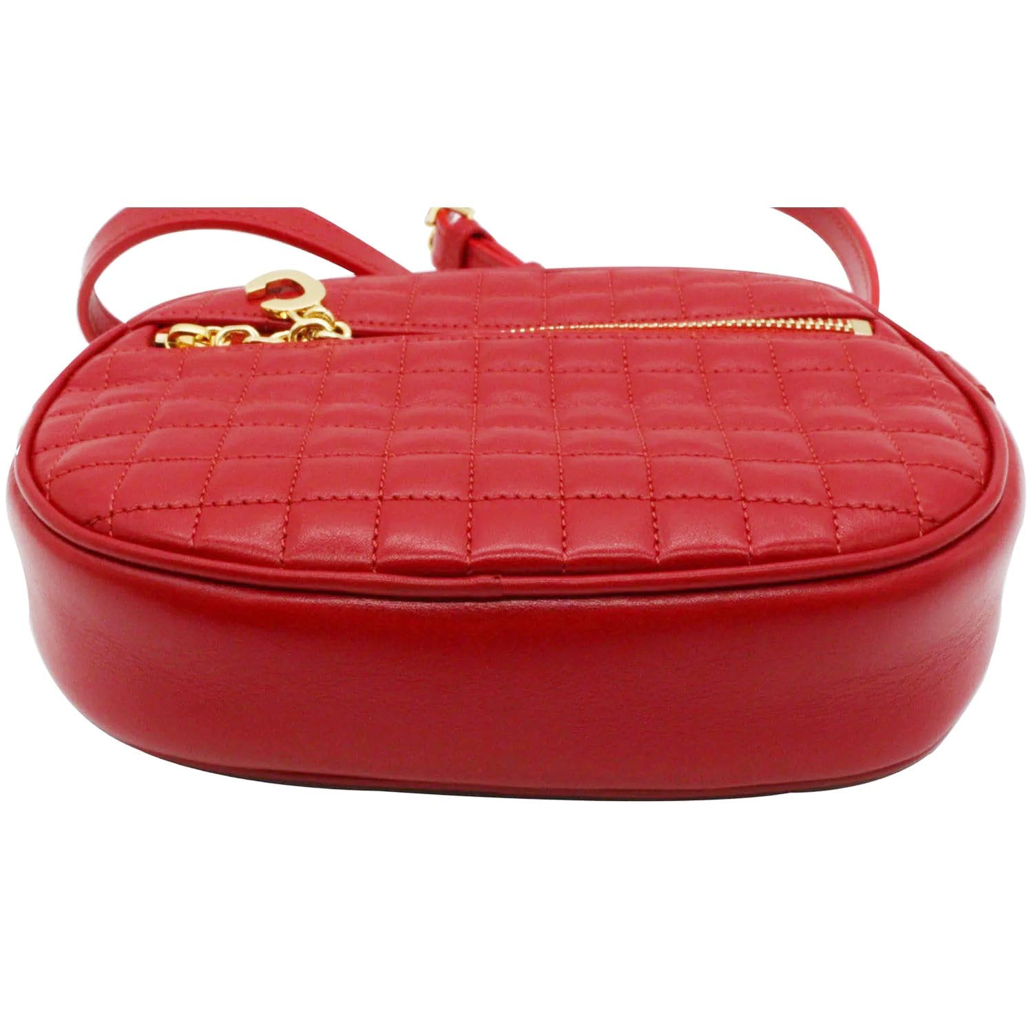 Celine C Charm Small Quilted Calfskin Leather Camera Bag