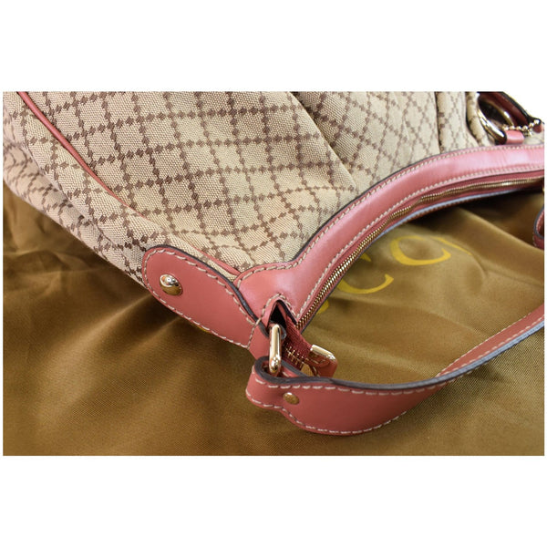 Gucci Medium Sukey Diamante Canvas bag pink corner