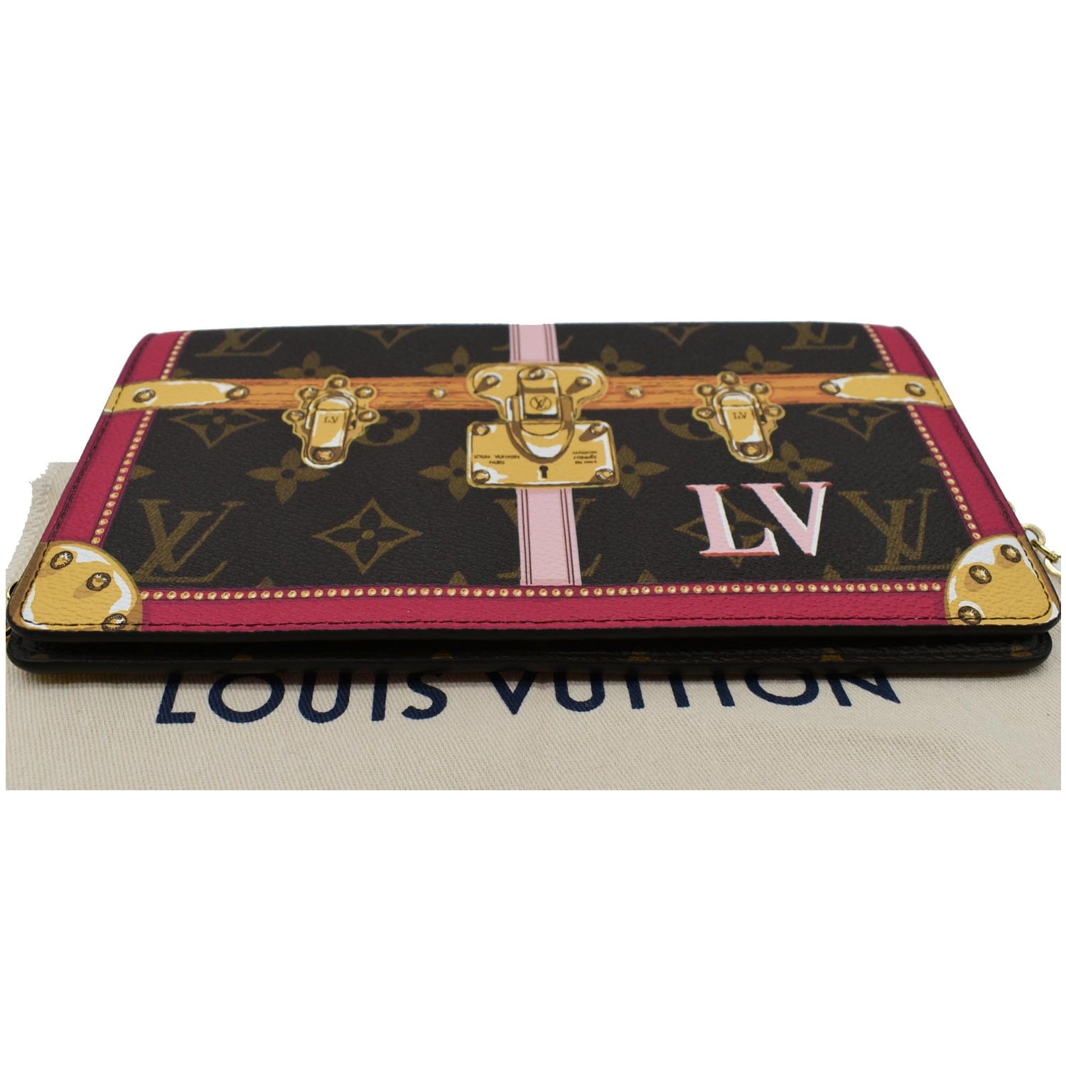 LOUIS VUITTON Summer Trunks Pochette Monogram Canvas Shoulder Bag Brow