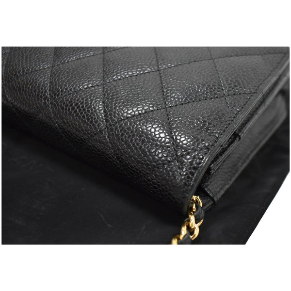 CHANEL Wallet on Chain WOC Caviar Leather Crossbody Bag Black