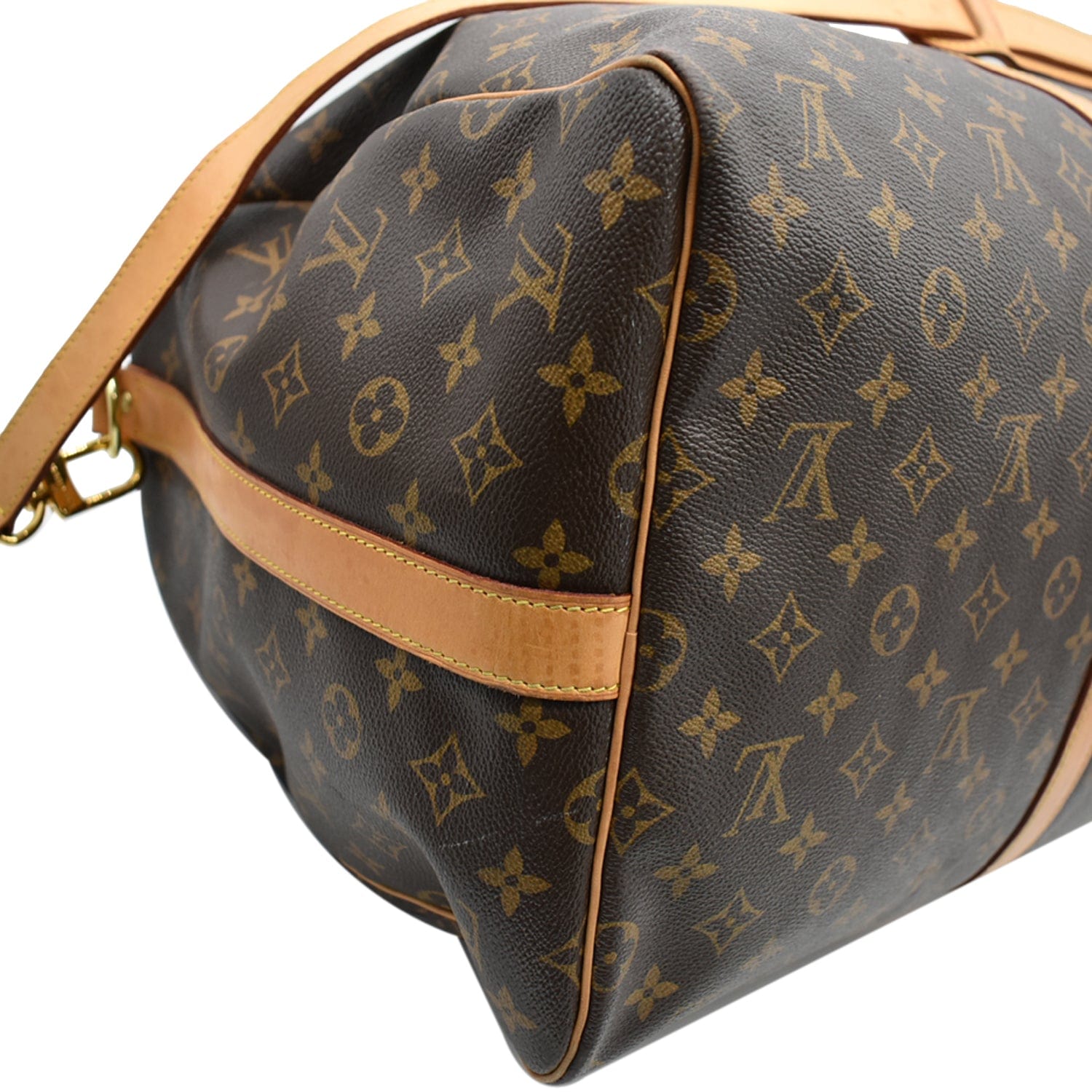 Beautiful Louis Vuitton Keepall travel bag 55 cm in Monogram canvas  customized by the popular Street Art artist PatBo customized Pink Panther  loves Bubbles Brown Cloth ref.697333 - Joli Closet
