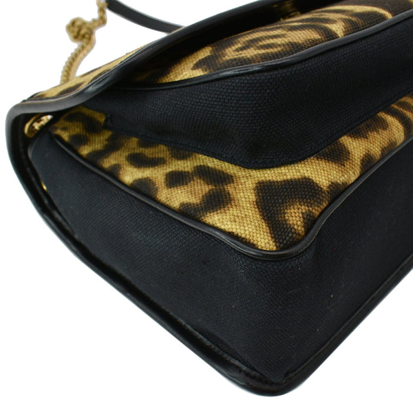 YVES SAINT LAURENT Niki Medium Leopard Print Leather Shoulder Bag Multicolor