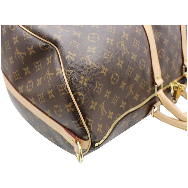 LOUIS VUITTON Keepall 55 Bandouliere Monogram Canvas Travel Bag Brown