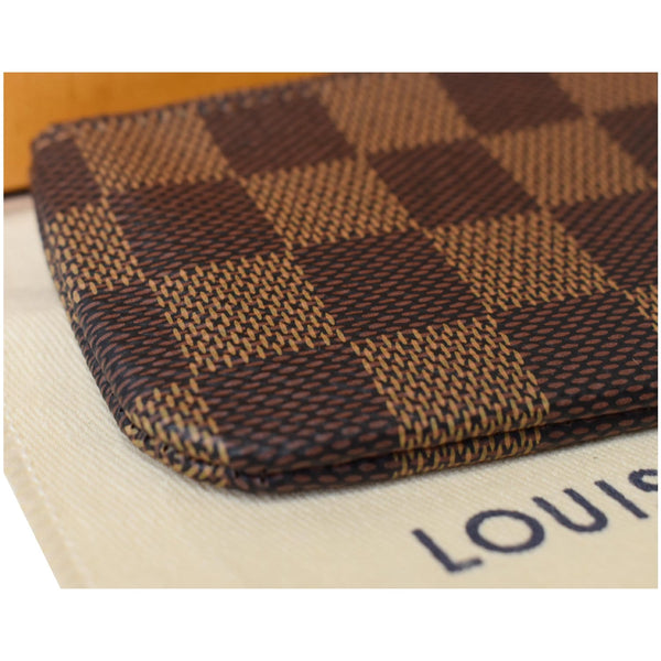 Louis Vuitton Pochette Key Cles Damier Ebene Coin Case - browns seams