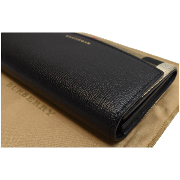 Burberry Porter Continental House Check Leather Wallet for sale 